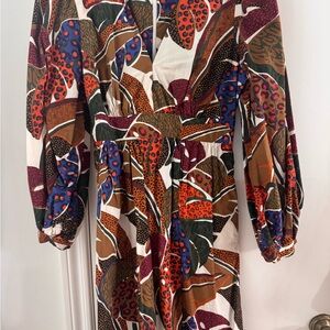 FARM Rio Colorful Abstract Patterned Dress